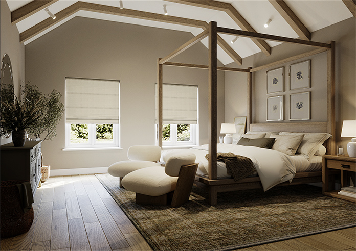 Montierre, Moonglow White - Roman Blind - Image 6